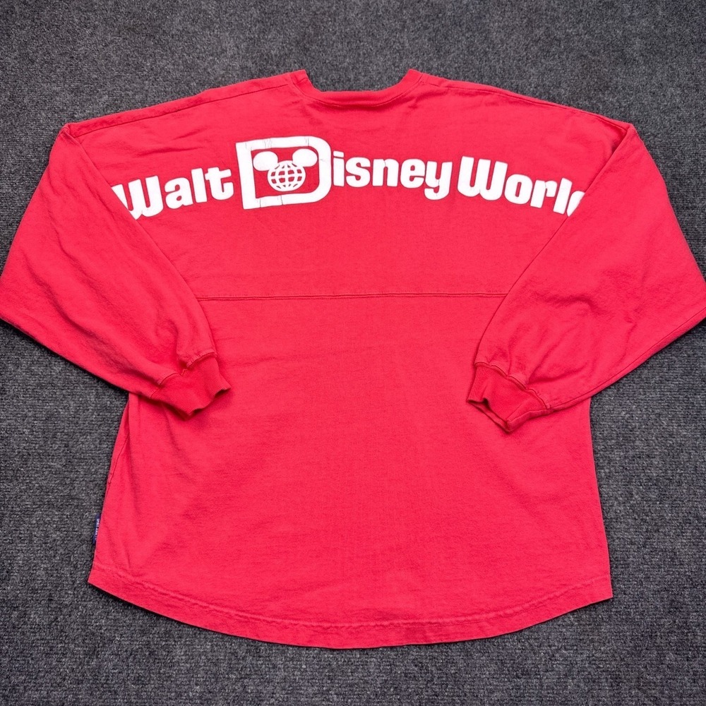 Walt Disney World Spirit Jersey Shirt Adult Size Medium Pink Big Logo Tee